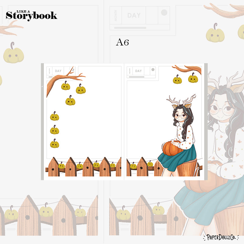 Deer Fluffy Tails Hobonichi A6 Daily Sticker Kit - a064