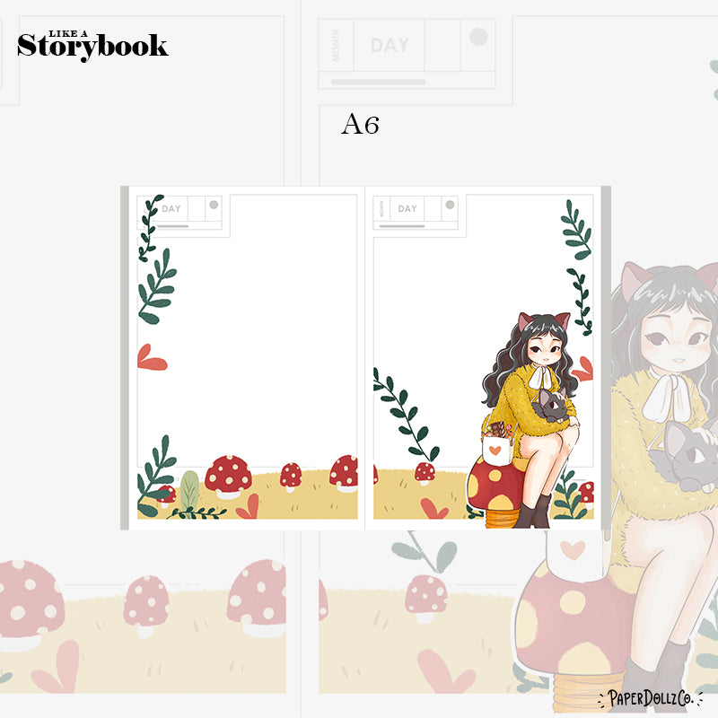 Cat Fluffy Tails Hobonichi A6 Daily Sticker Kit - a065