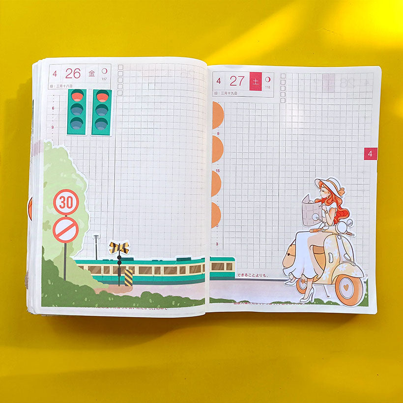 Roadtrip Wanderlust Hobonichi A6 Daily Sticker Kit - a066