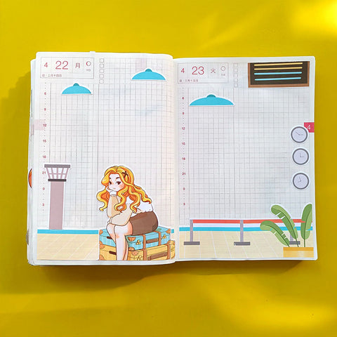 Solo Wanderlust Hobonichi A6 Daily Sticker Kit - a067