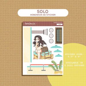 Solo Wanderlust Hobonichi A6 Daily Sticker Kit - a067