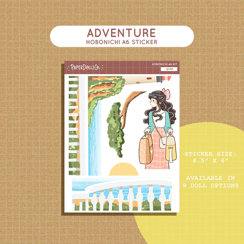 Adventure Wanderlust Hobonichi A6 Daily Sticker Kit - a068