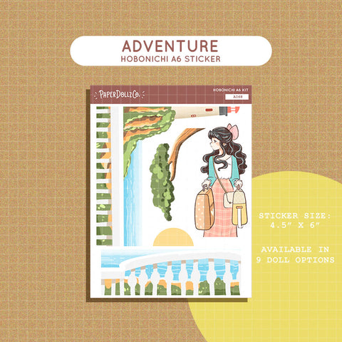 Adventure Wanderlust Hobonichi A6 Daily Sticker Kit - a068