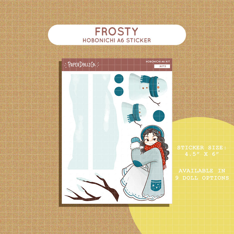 Frosty Winter Solstice Hobonichi A6 Daily Sticker Kit - a073