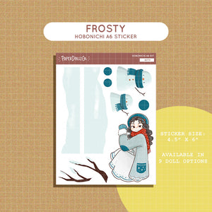 Frosty Winter Solstice Hobonichi A6 Daily Sticker Kit - a073