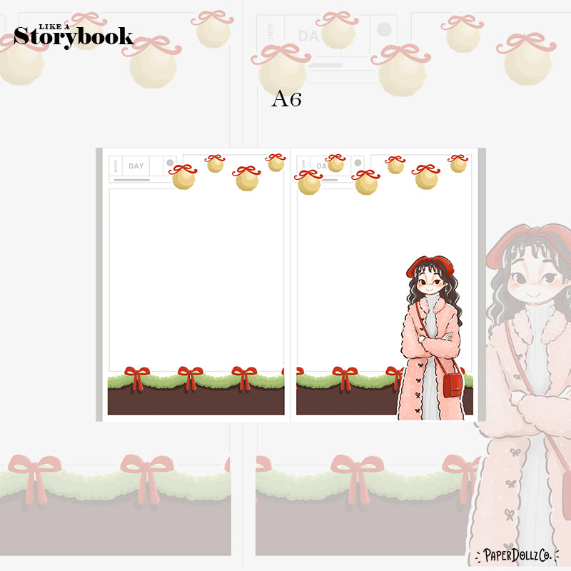 Bow Winter Solstice Hobonichi A6 Daily Sticker Kit - a074