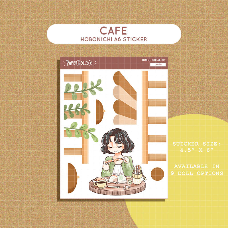 Cafe | Planner Girl | Hobonichi A6 Daily Sticker Kit - a078