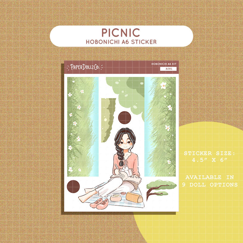 Picnic | Planner Girl | Hobonichi A6 Daily Sticker Kit - a081