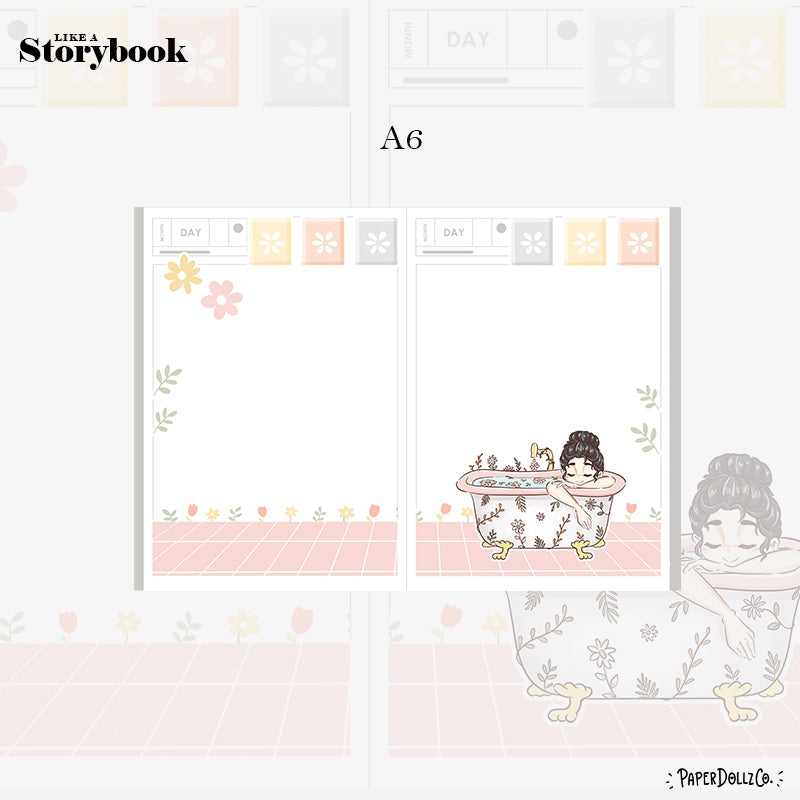 Bath | Reclaiming My Radiance | Hobonichi A6 Daily Sticker Kit - a082