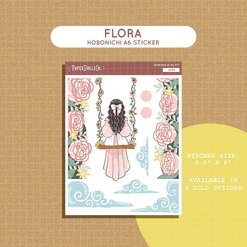 Flora | Reclaiming My Radiance | Hobonichi A6 Daily Sticker Kit - a084