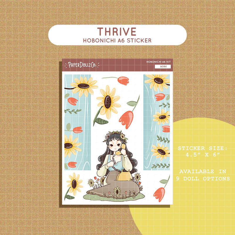 Thrive | Reclaiming My Radiance | Hobonichi A6 Daily Sticker Kit - a086