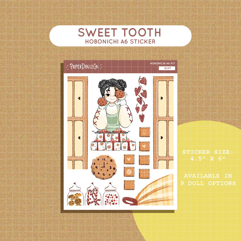 Sweet Tooth | Unbox the Joy | Hobonichi A6 Daily Sticker Kit - a107