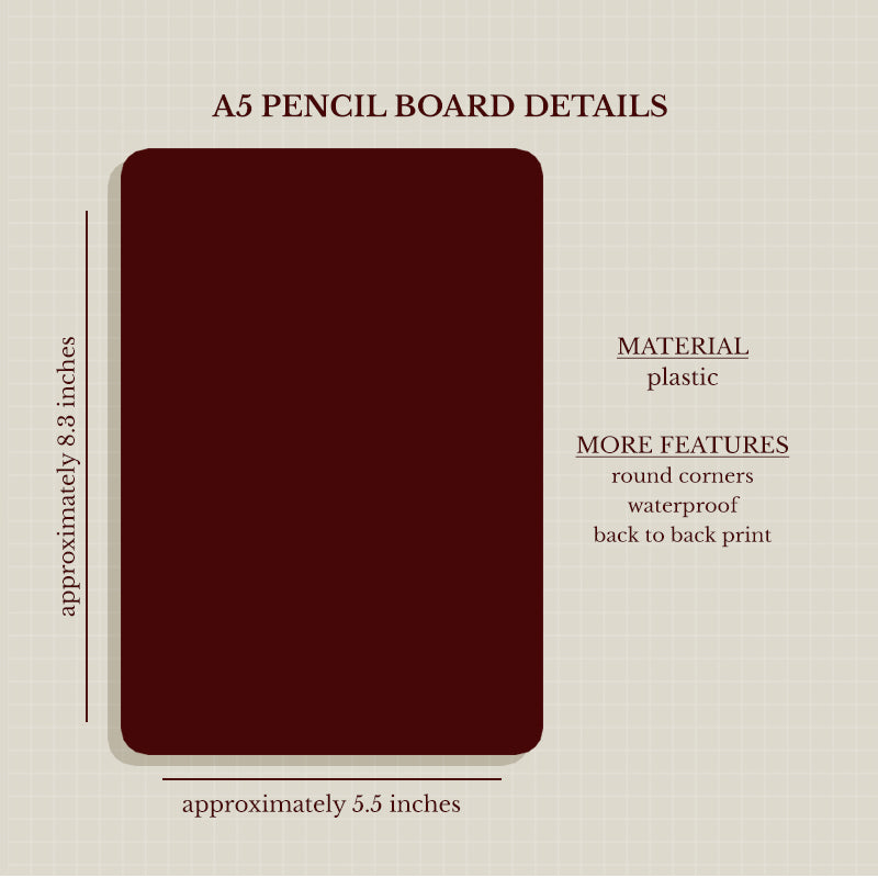 Paperdollzco A5 Pencil Board -PB001