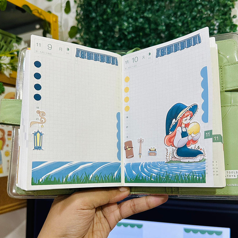 Lunar Enchanted Hobonichi A6 Daily Sticker Kit - a002