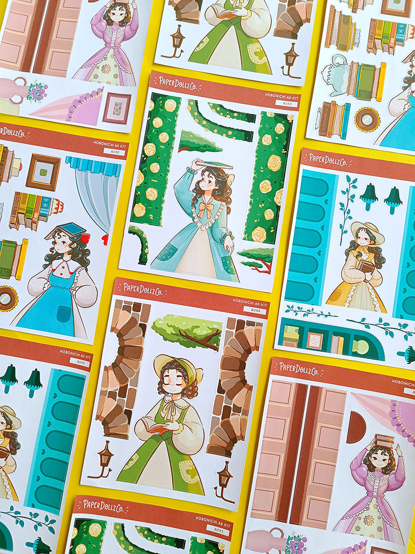 Clara | Victorian Muses | Hobonichi A6 Daily Sticker Kit - a093