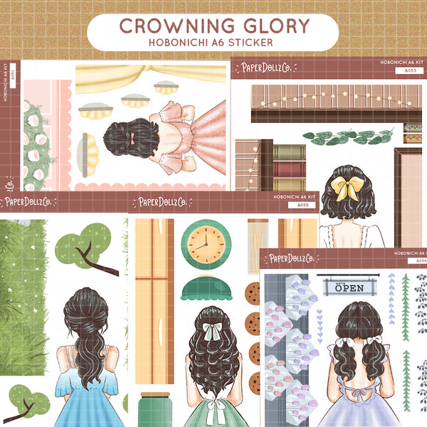 Library Crowning Glory Hobonichi A6 Daily Sticker Kit - a053