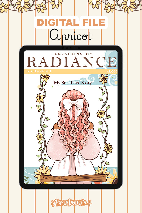 Reclaiming My Radiance Sticker Book Digital File | Apricot | PaperDollzCo