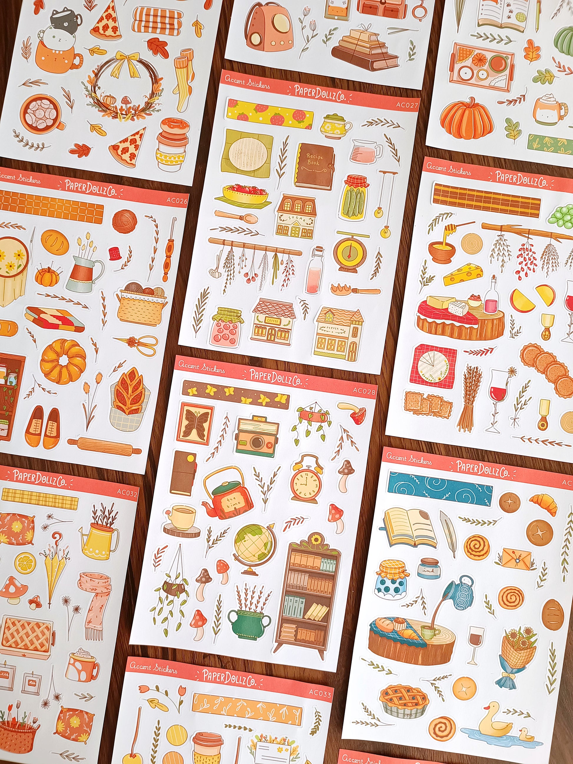 Birds of Autumn | Accent Sticker | PaperDollzCo | ac027