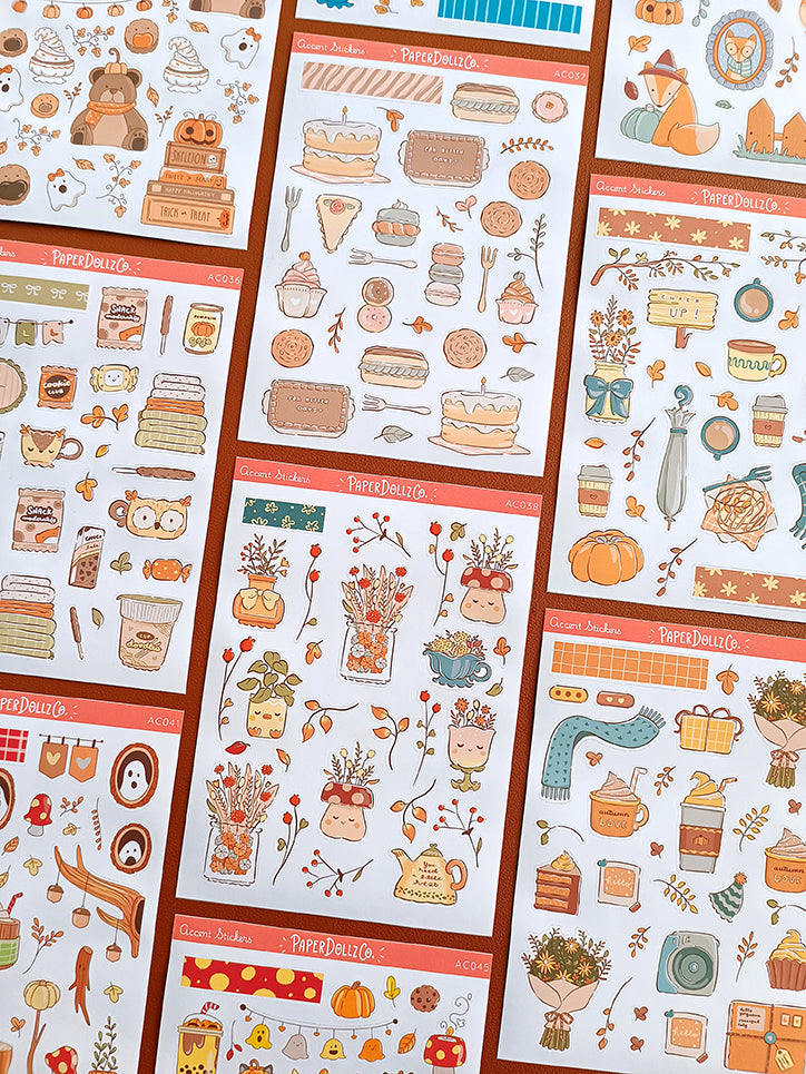 Cozy Harvest | Accent Sticker | PaperDollzCo | ac039