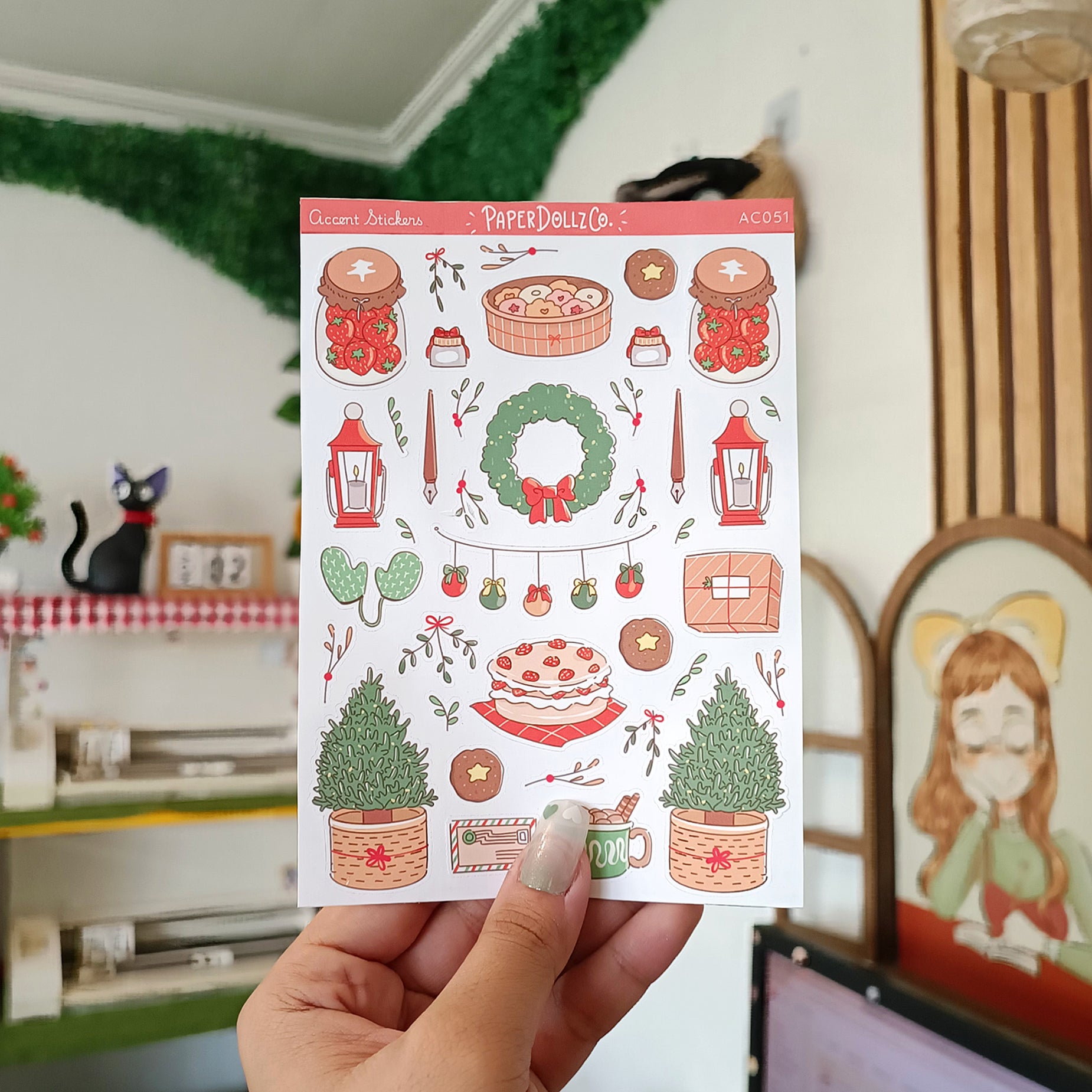 Joy to the Dolly World | Accent Sticker | PaperDollzCo | ac051