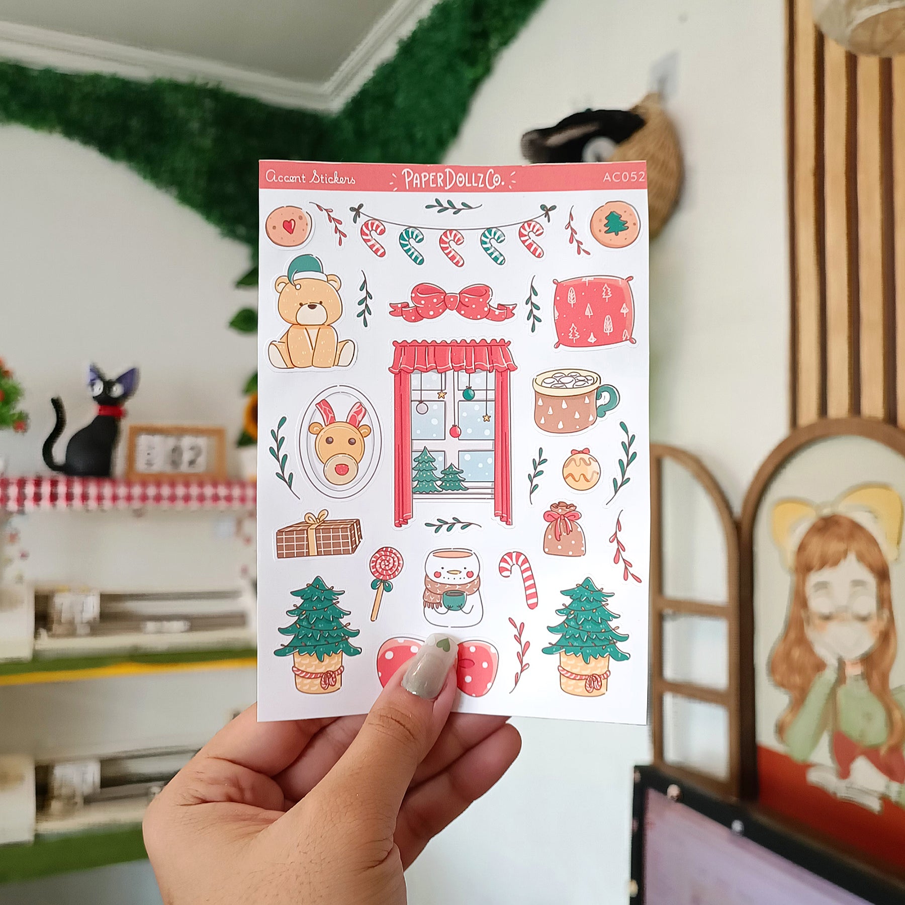 Joy to the Dolly World | Accent Sticker | PaperDollzCo | ac052