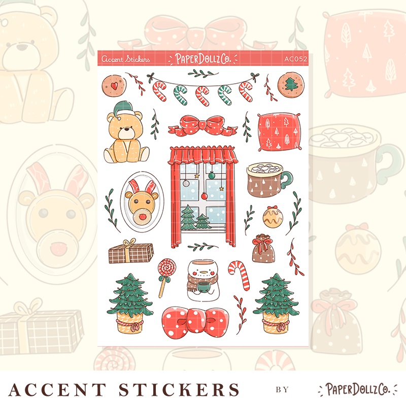 Joy to the Dolly World | Accent Sticker | PaperDollzCo | ac052