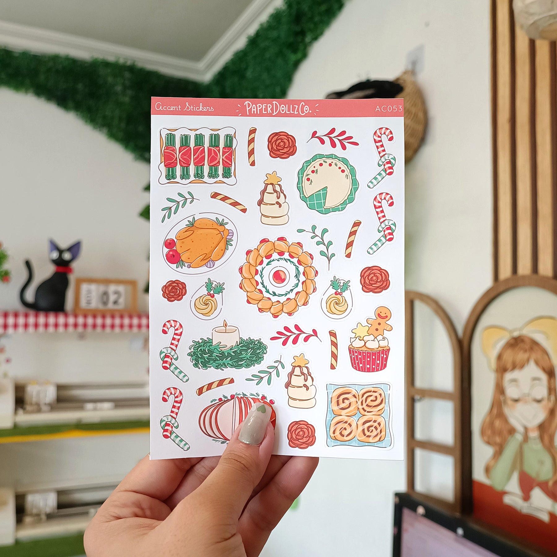 Joy to the Dolly World | Accent Sticker | PaperDollzCo | ac053