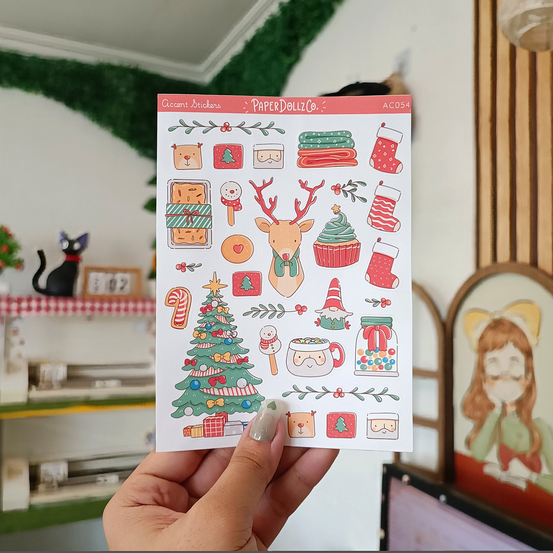 Joy to the Dolly World | Accent Sticker | PaperDollzCo | ac054