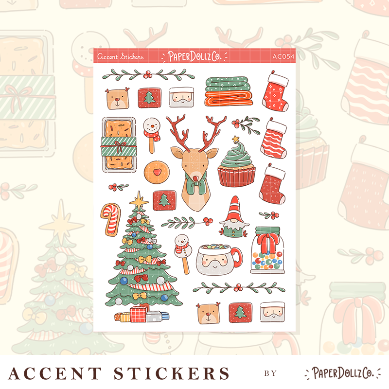 Joy to the Dolly World | Accent Sticker | PaperDollzCo | ac054