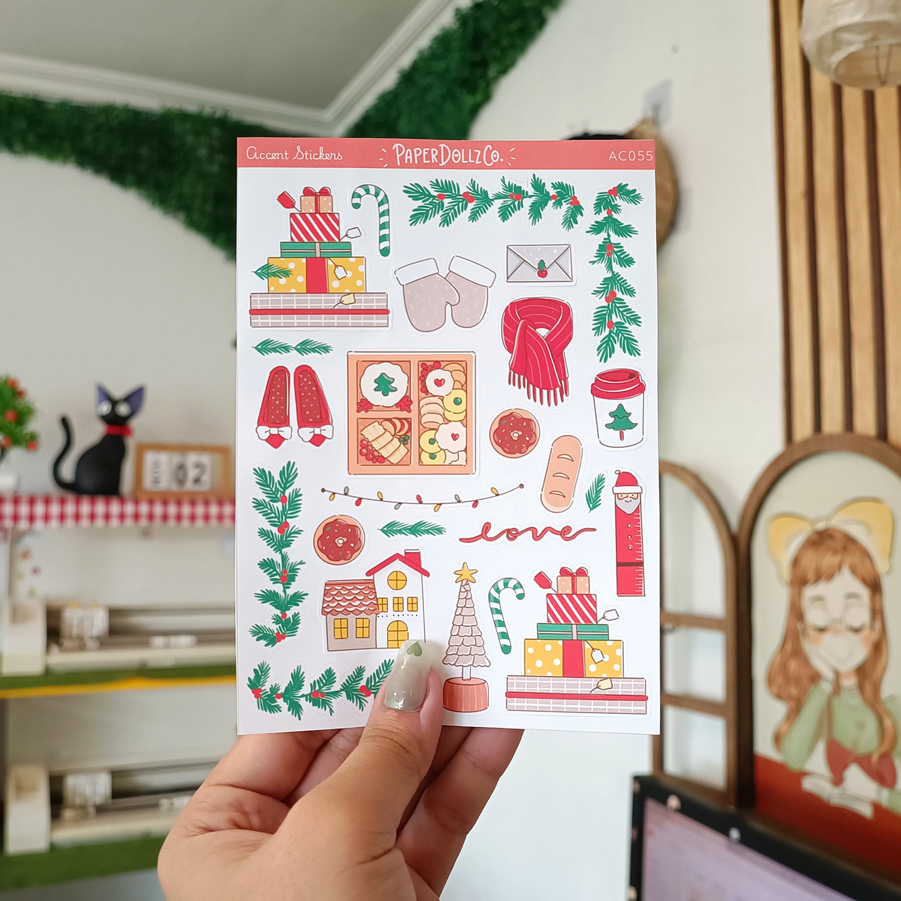 Joy to the Dolly World | Accent Sticker | PaperDollzCo | ac055