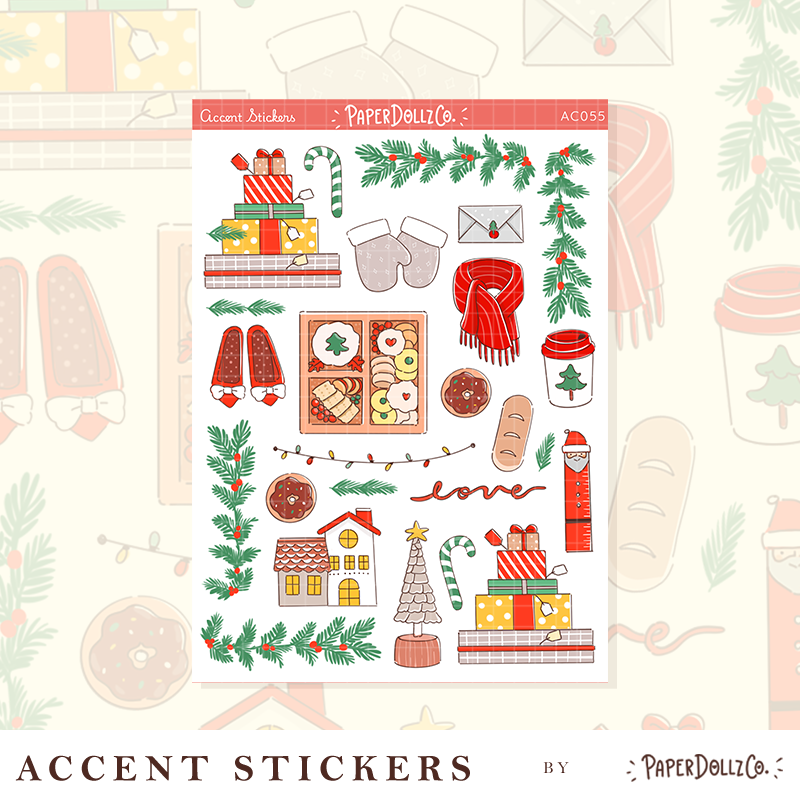 Joy to the Dolly World | Accent Sticker | PaperDollzCo | ac055