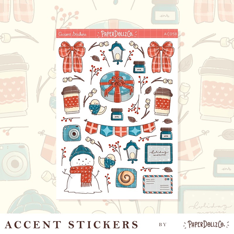 Winter Solstice | Accent Sticker | PaperDollzCo | ac058