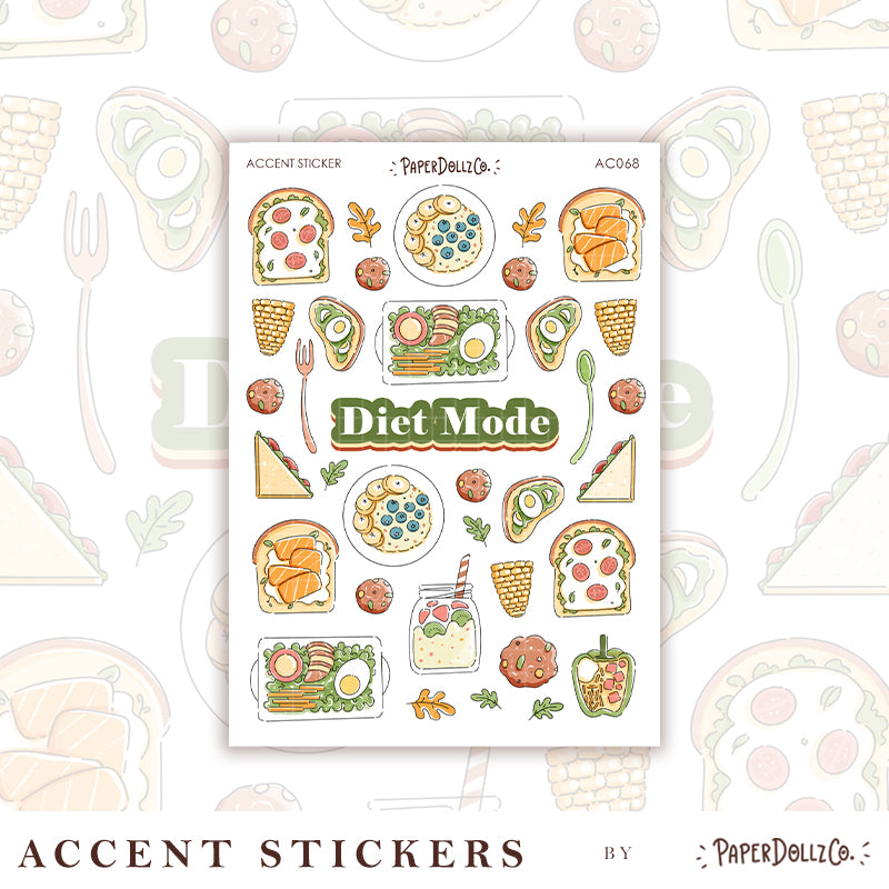 Diet | Accent Sticker | PaperDollzCo | ac068