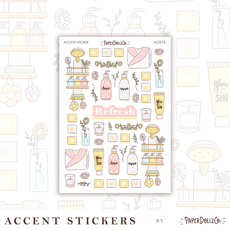 Refresh | Accent Sticker | PaperDollzCo | ac072