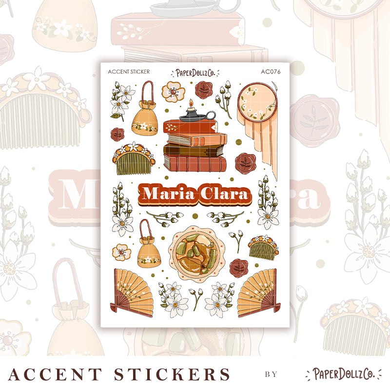 Maria Clara | Accent Sticker | PaperDollzCo | ac076