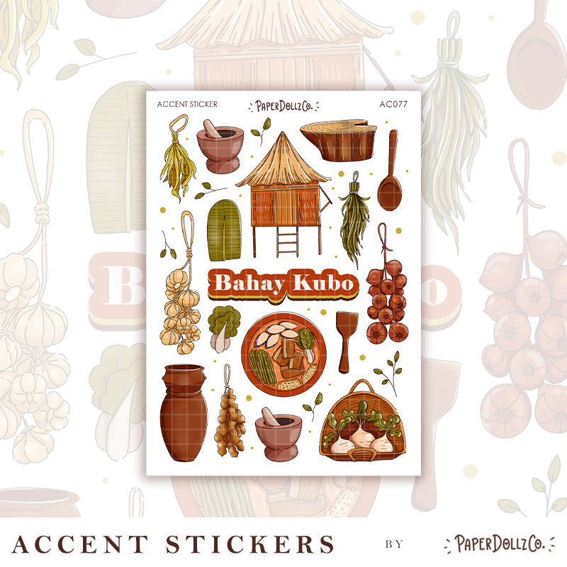 Bahay Kubo | Accent Sticker | PaperDollzCo | ac077