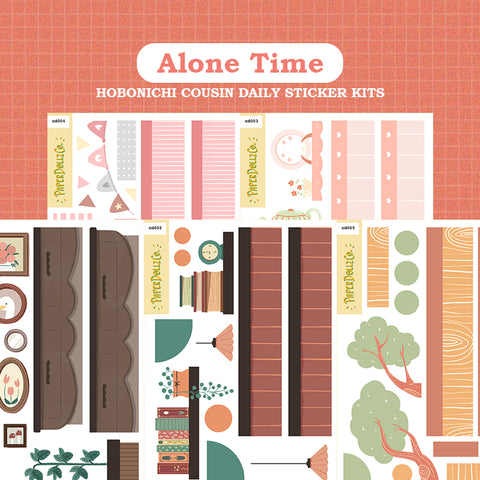 Alone Time Hobonichi Cousin Daily Sticker Kit