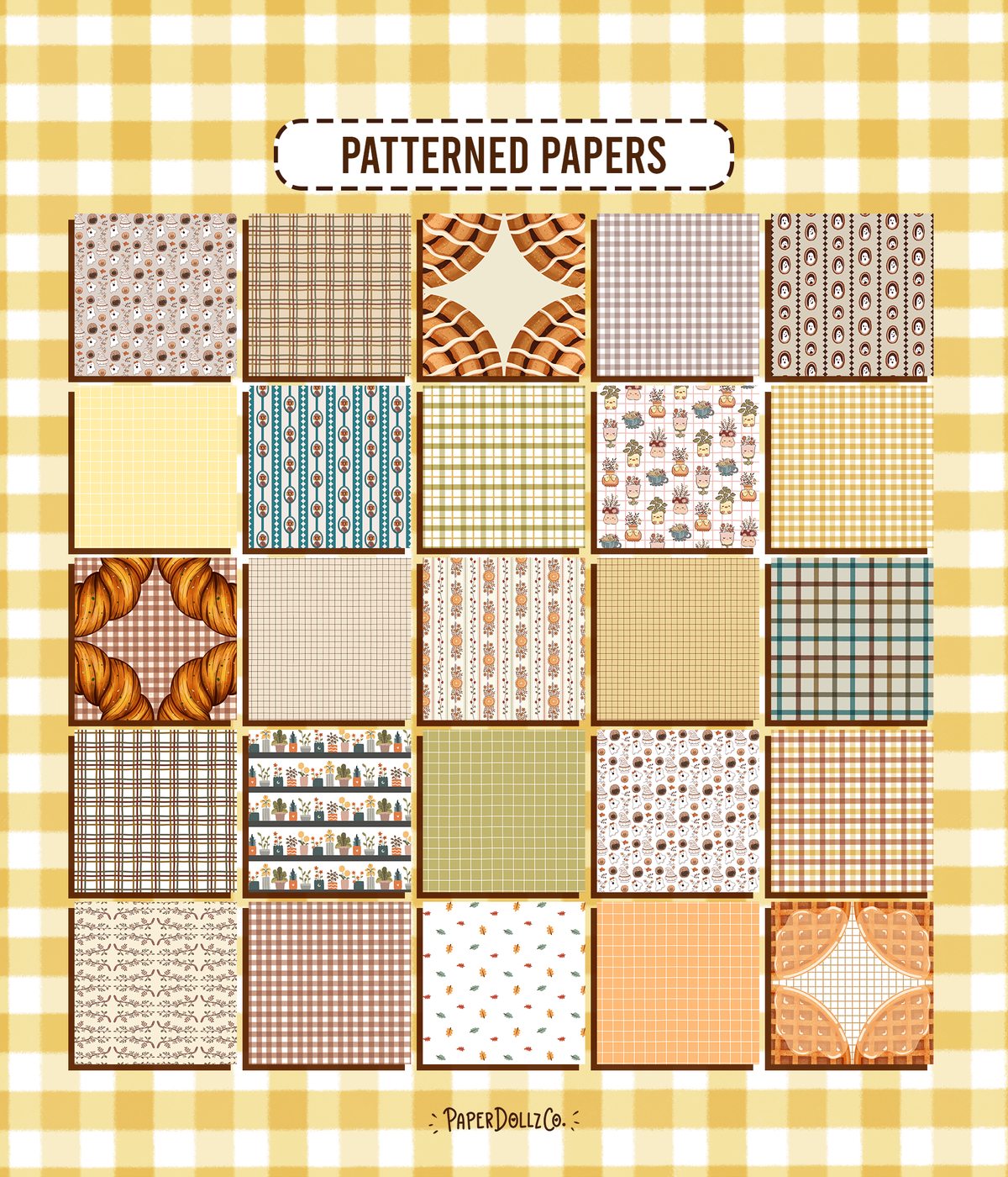 PaperDollzCo Patterned Papers | ppb001