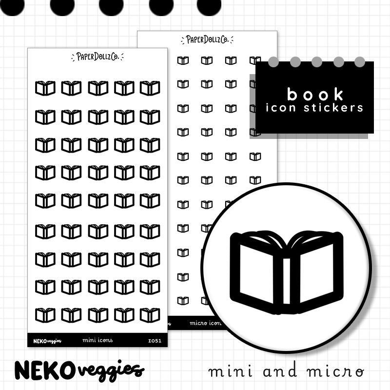 Book | PaperDollzCo | Icon Sticker | i051
