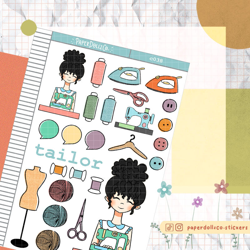 Tailor Collections PaperDollzCo Planner Sticker | C038