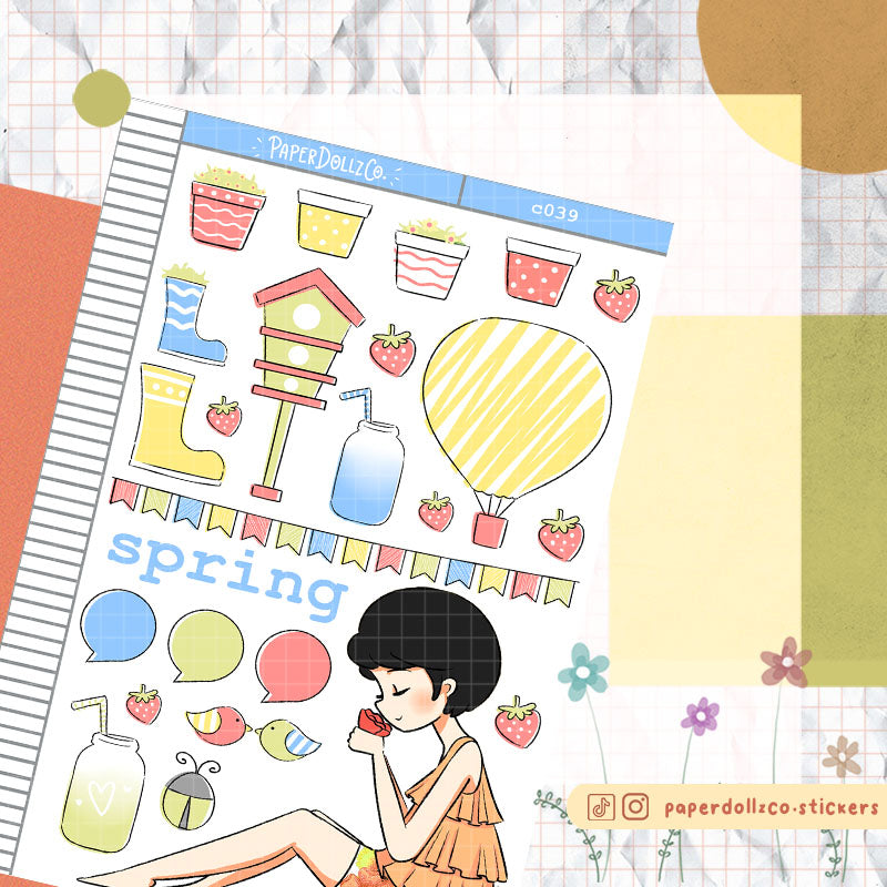 Spring Collections PaperDollzCo Planner Sticker | C039