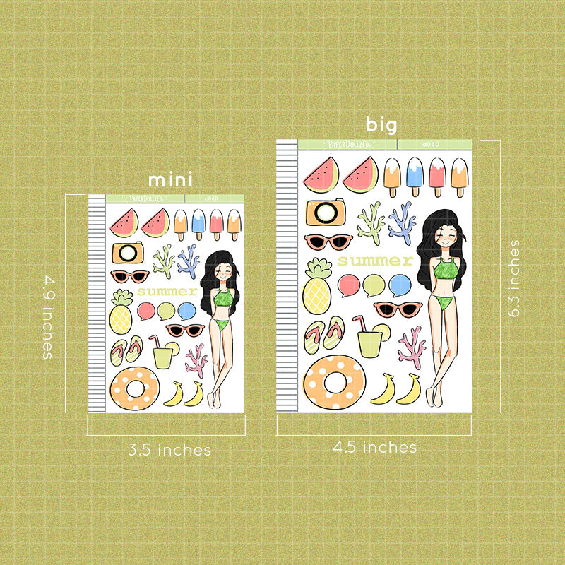 Summer Collections PaperDollzCo Planner Sticker | C040