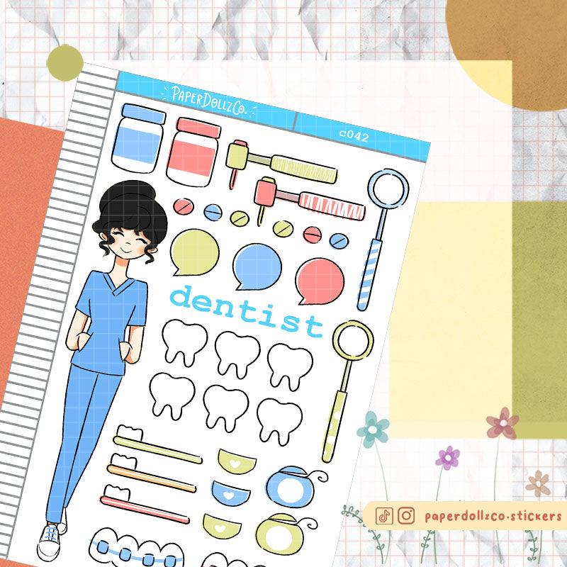 Dentist Collections PaperDollzCo Planner Sticker | C042