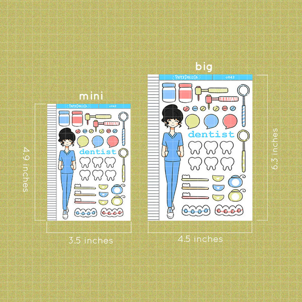 Dentist Collections PaperDollzCo Planner Sticker | C042