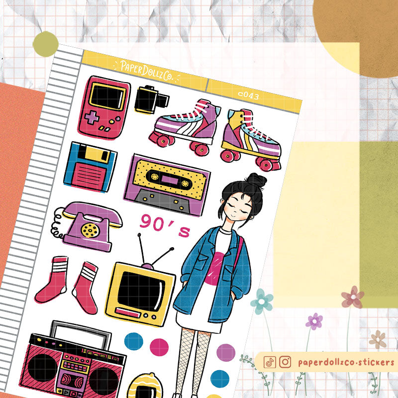 90's Planner Collections PaperDollzCo Sticker | C043