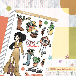 Boho Collections PaperDollzCoPlanner Sticker | C049