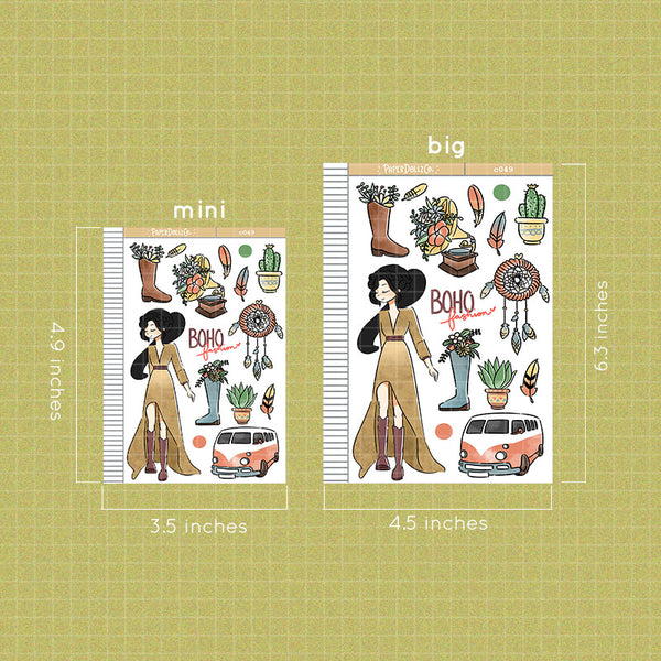 Boho Collections PaperDollzCoPlanner Sticker | C049