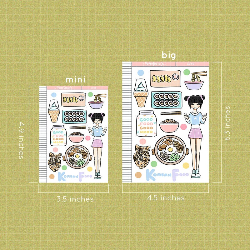 Korean Food Collections PaperDollzCo Planner Sticker | C050