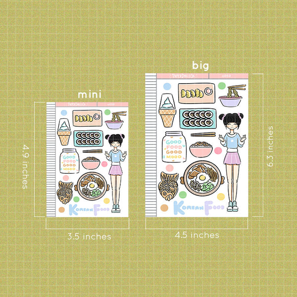 PaperDollzCo Korean Food Planner Sticker | C050