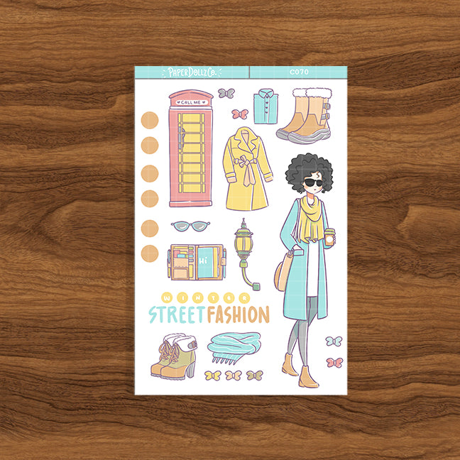 Winter Street Fashion | Collections Sticker | C070